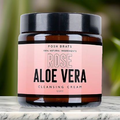 Rose Aloe Vera Cleansing Cream VEGAN | Organic All-Natural